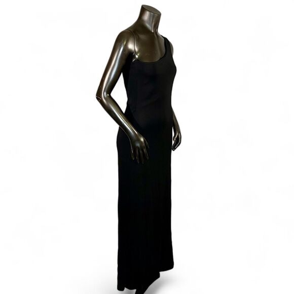 Benjamin A. Los Angeles Vintage Black Maxi Dress One Shoulder Women's Size Small - Picture 3 of 9